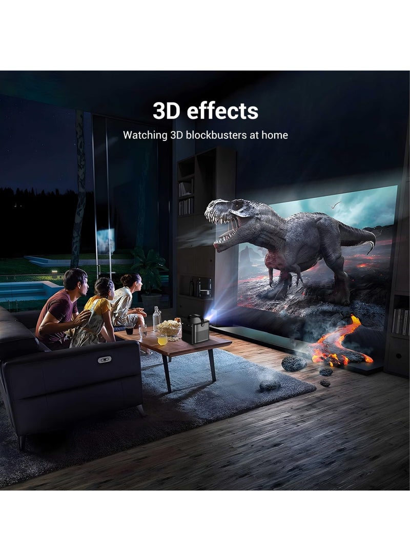 باينتيك باينتيك جهاز عرض U80 نيتيف 1920 * 1080 DLP واي فاي، جهاز عرض صغير FHD يدعم 3D، اندرويد 11.0، شاشة كبيرة 300 انش، بطارية 15000mAh، جهاز عرض محمول للافلام المنزلية والخارجية - Image 5