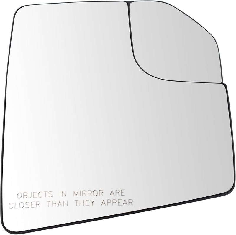 TRQ Right Passenger Side Mirror Glass Convex Snap On Clear Compatible with 2015-2020 Ford F-150 FO1325139 - Image 1