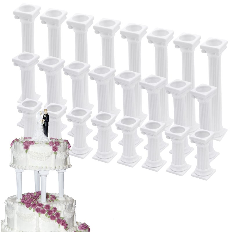 Hooshion 3 Size Roman Column Cake Tiered Stands Multilayer Wedding Cake Decoration Support Tool Sets