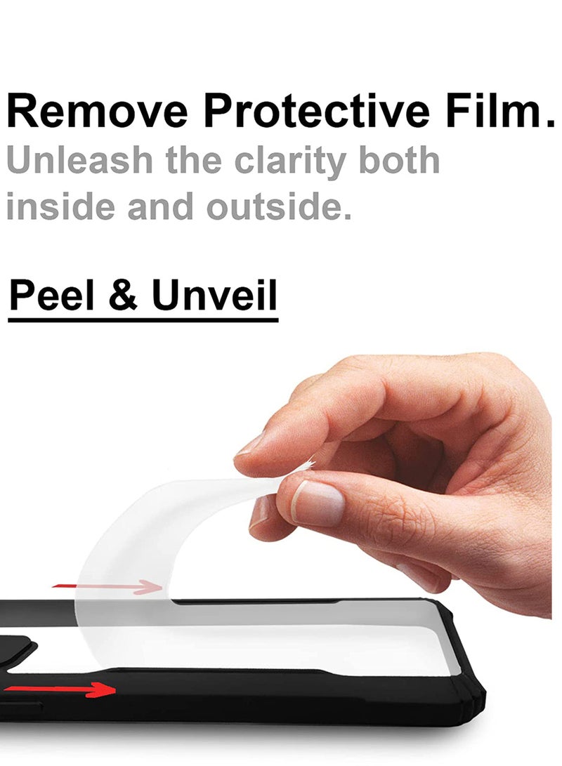 المجد X7B 4G / 5G الهاتف المحمول حالة ، رقيقة جدا وخفيفة الوزن لينة الوفير تبو ، الاكريليك الغطاء الخلفي شفافة ، أسود - Image 5