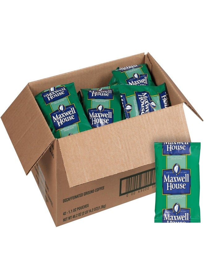 Maxwell House Coffee, Original Roast Decaf, 1.1oz Pack, 42/Carton - Image 3