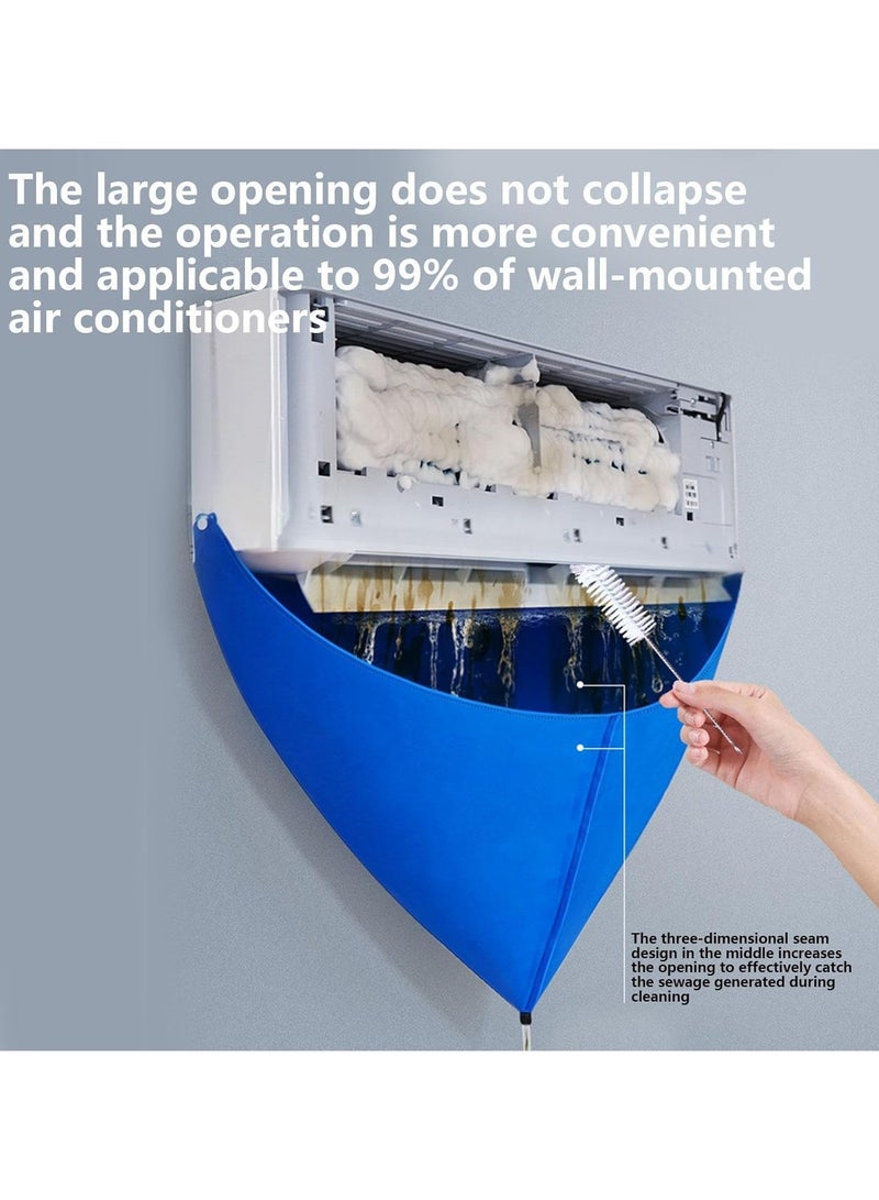 Air Conditioner Cleaning Cover, Leak-Proof Dust Clean Bag with Drain Pipe for Wall-Mounted Unit, Household Accessories Split AC Cleaning for Bedroom, Kid's Room, Study Room - Image 3