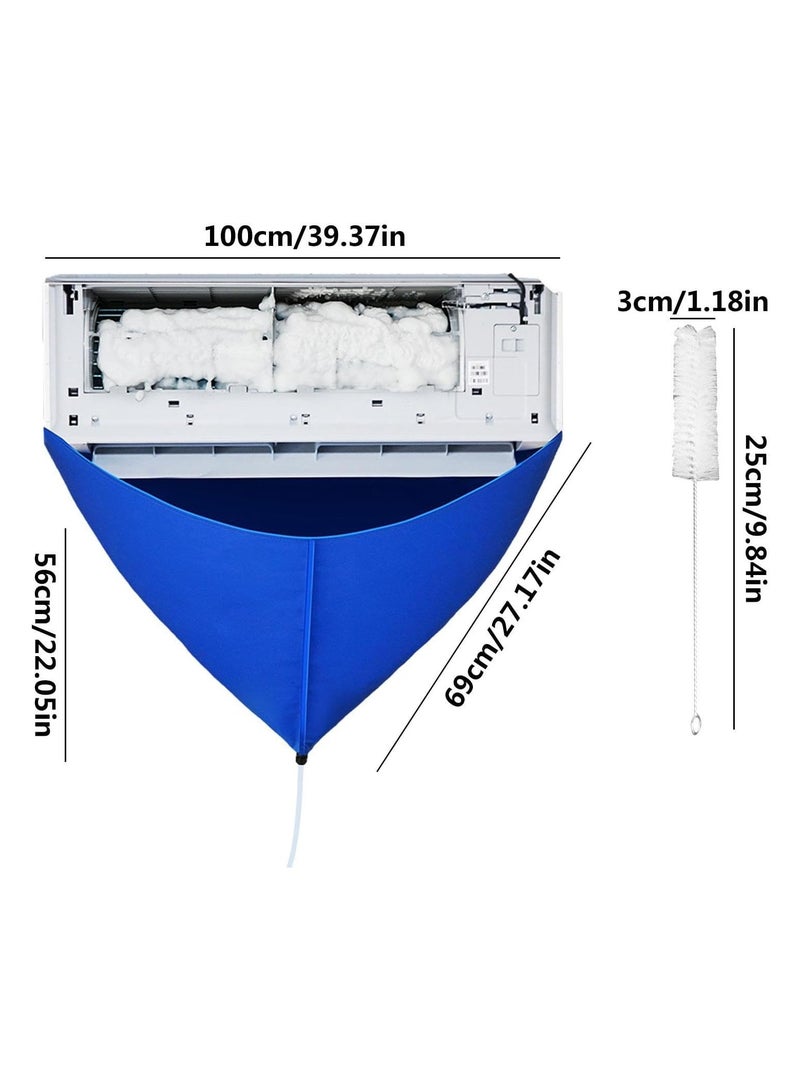 Air Conditioner Cleaning Cover, Leak-Proof Dust Clean Bag with Drain Pipe for Wall-Mounted Unit, Household Accessories Split AC Cleaning for Bedroom, Kid's Room, Study Room - Image 5