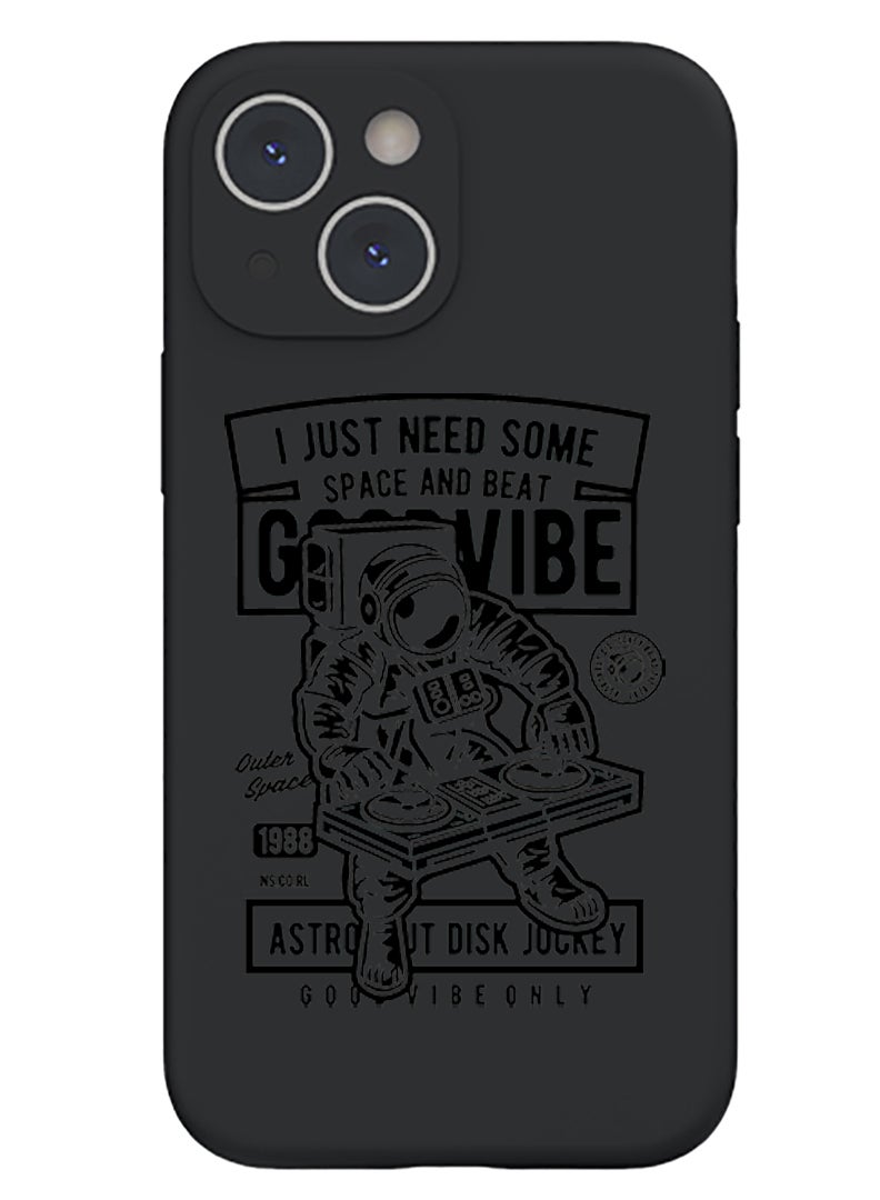 Theodor Protective Slim Fit Case Liquid Silicone Cover with Full Body Protection Anti-Scratch Shockproof Case For iPhone 13 Black  - grenade copy - Image 1