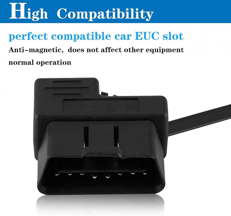 klarako OBD2 USB Cable, 180cm Metal Car OBD‑II OBD2 EOBD 16pin Diagnostic Extension Adapter to Mini USB Cable - Image 4