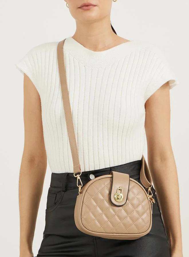 Styli Quilted Camera Bag with Detachable Strap