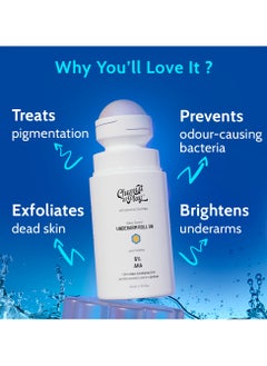 Chemist at Play Chemist at Play UnderArm Roll On with Lactic and Mandelic Acid, Removes odour, Whitens and Brightens Skin, Kills Bacteria, Exfoliates Underarm, Long lasting Aqua Fragrance, For Women and Men, 40ml  - Image 2