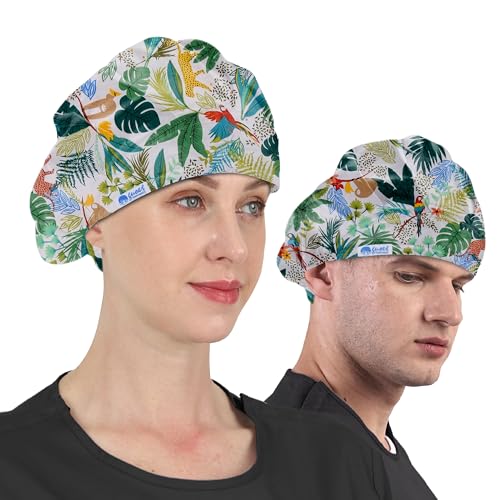 GUOER Hat Bouffant Cap One Size Multi Color (Color04) - Image 2