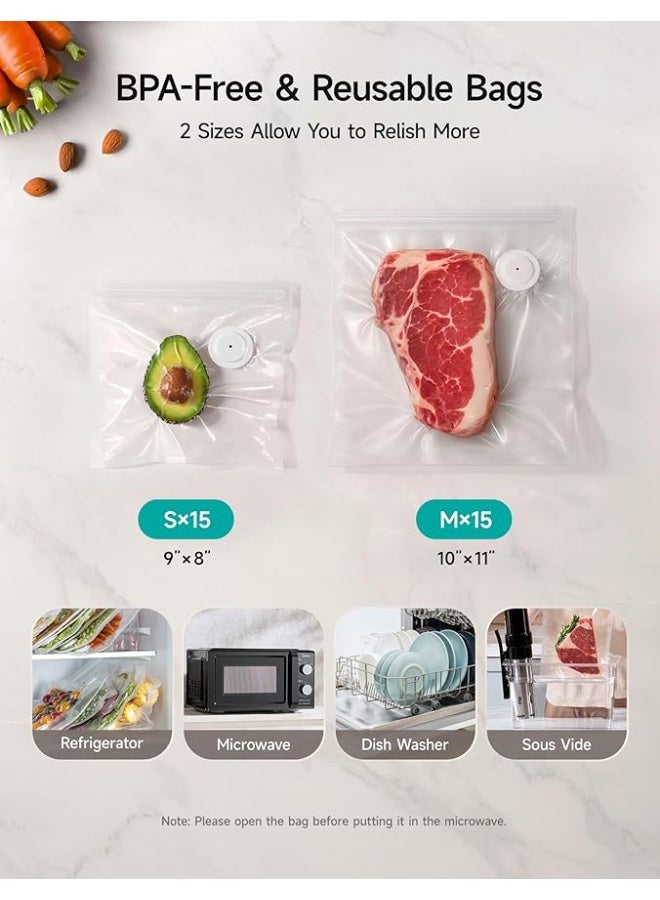 هاي كوزي جهاز تفريغ هواء صغير حفظ الطعام خزان ماء مرئي تشغيل بضغطة واحدة - Image 3