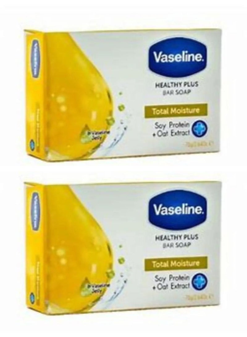 Vaseline Healthy Plus Bar Soap Total Moisture, 75g 2 pcs
