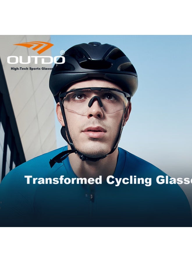 Outdo Cycling Gl Road Bike Men And Women Day And Night Dual-use Windproof Sungl Men's Bicycle Color-changing Riding Gl Sungl - Image 2