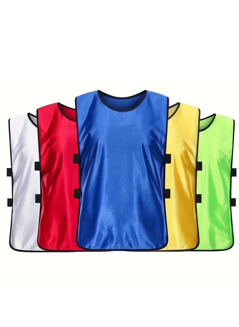 Spall 12pcs Sports Training Vest, Polyester 100.00%, Crew Neck, Knit Fabric, Solid Color, All-Season, for Kids & Adult - Basketball Practice Gear, Basketball Training Equipment | Ventilated Vest | Durable Construction - Image 1