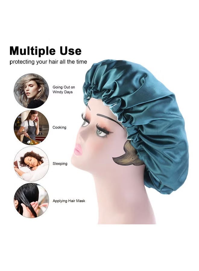 غطاء بونيه للشعر بوجهين أخضر - Image 3