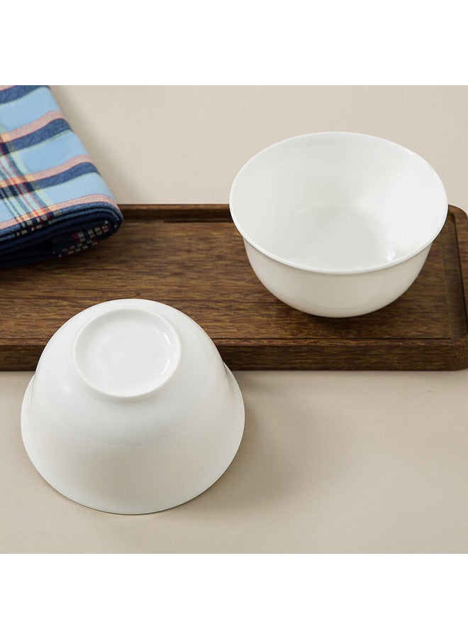 Sky Top Bone China Dinnerware Set, 8-piece Pure White Plates And Bowls For Home Use, Housewarming Gift - Image 5