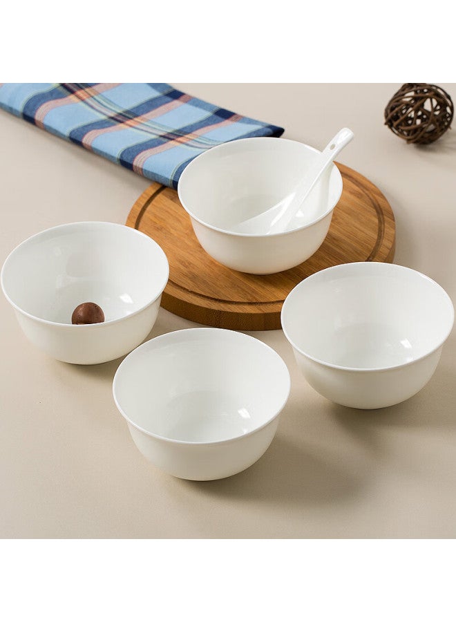 Sky Top Bone China Dinnerware Set, 8-piece Pure White Plates And Bowls For Home Use, Housewarming Gift - Image 2
