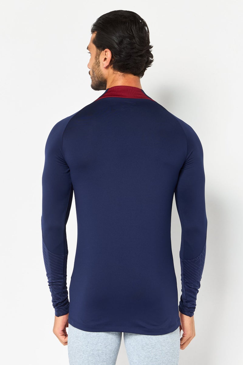 Nike x Paris Saint-Germain Men Slim Fit Embroidered Logo Football Jersey, Navy - Image 2