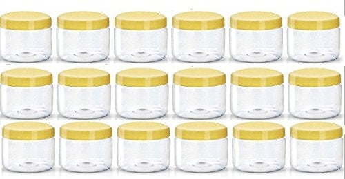 Sunpet Sunpet Polyurethane Containers - 150 ml, 18 Pcs, Clear, Yellow 