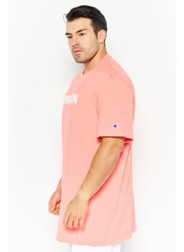 Champion Men Big And Tall Fit Short Sleeve Outdoor T-Shirt, Coral Combo  - Image 3