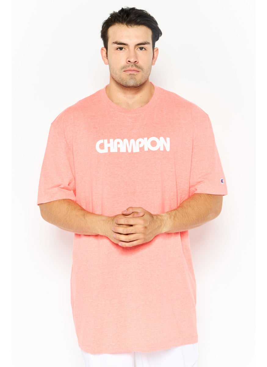 Champion - Men Big And Tall Fit Short Sleeve Outdoor T-Shirt, Coral Combo - Image 1