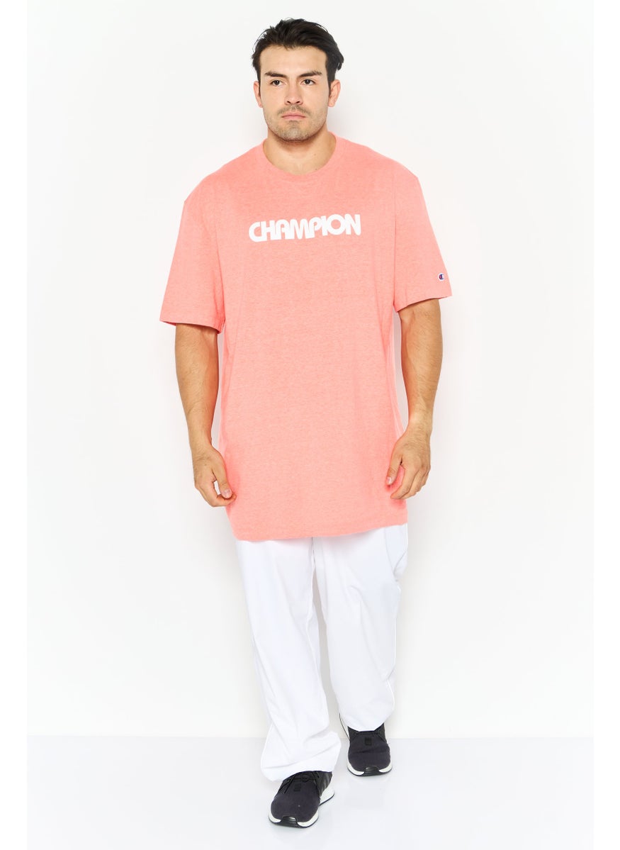 Champion - Men Big And Tall Fit Short Sleeve Outdoor T-Shirt, Coral Combo - Image 1