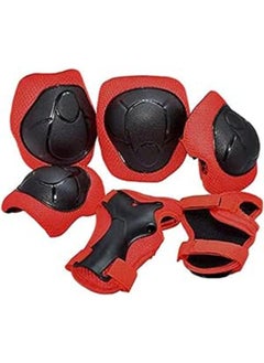 Generic G-50 Skating Protective Gear Set 6 PCS - Black Red 