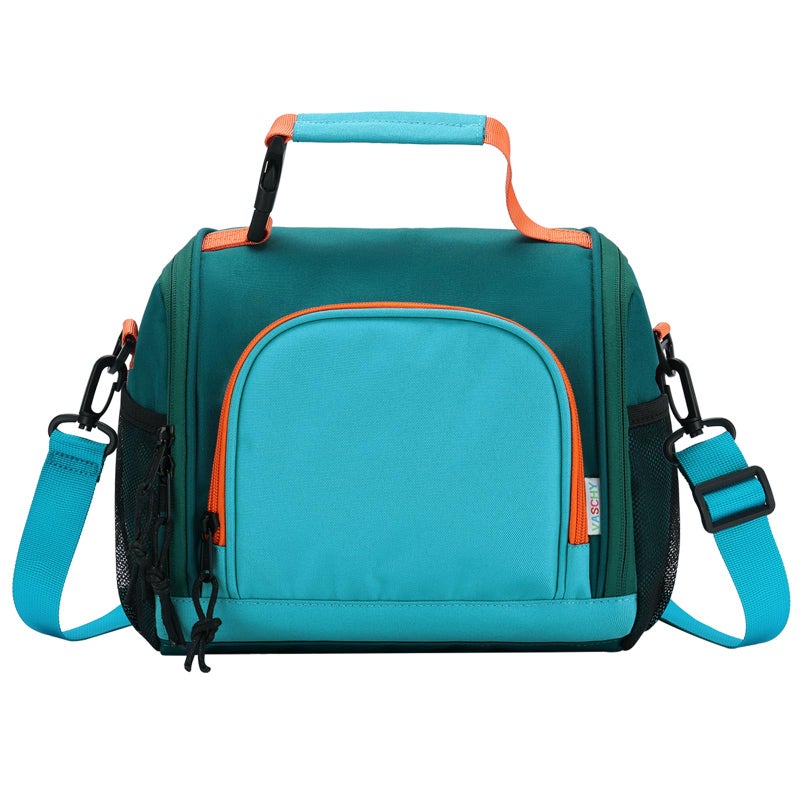 VASCHY Lunch Bag for Kids Boys Cute Reusable Insulated Large Lunch Box Container for Children Daycare School Kindergarten Preschool Green - Image 2