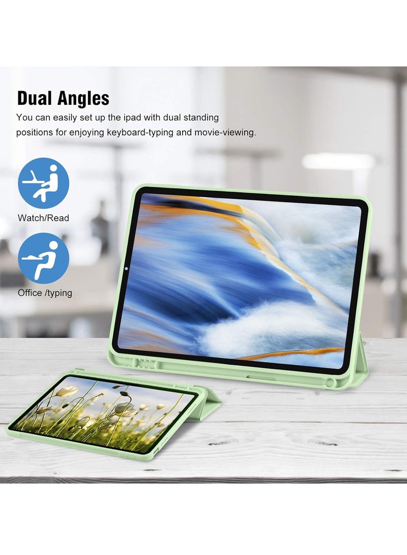 ELTRAZONE iPad 10th Generation Case 2022 with Pencil Holder - Soft TPU Back Protective Smart Trifold Stand Cover for iPad 10.9 Inch (10th Gen), Auto Wake/Sleep - Matcha Green  - Image 4
