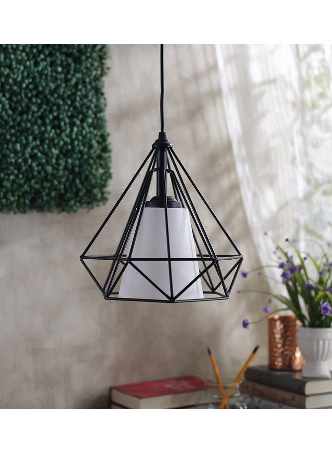 DarkVision Black Hanging Lights for Living Room/Pendant Lights for Ceiling/Hanging Lamps for Home Decoration/Decorative Hanging Lights,Metal (Diamond White (Without Bulb) - Image 2