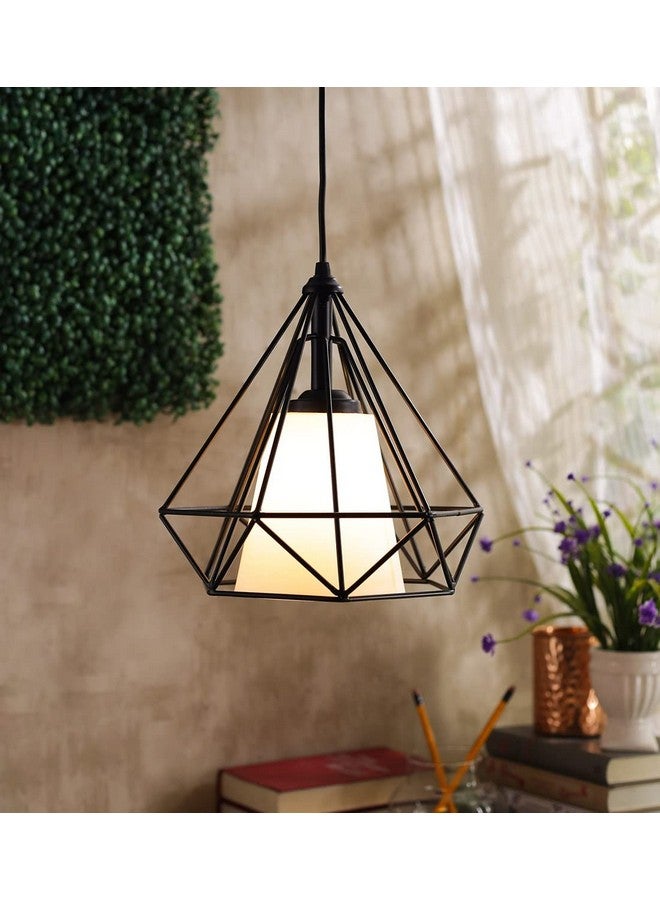 DarkVision Black Hanging Lights for Living Room/Pendant Lights for Ceiling/Hanging Lamps for Home Decoration/Decorative Hanging Lights,Metal (Diamond White (Without Bulb) - Image 1