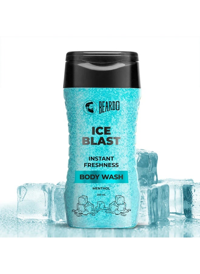 Beardo Ice Blast Body Wash tick Cooling after effect tick Prevents dryness of skin tick Intense hydration tick Blast of freshness with every wash - Image 1