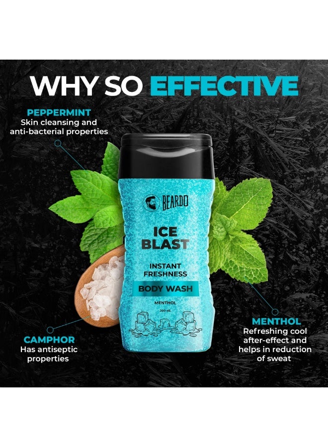 Beardo Ice Blast Body Wash tick Cooling after effect tick Prevents dryness of skin tick Intense hydration tick Blast of freshness with every wash - Image 4