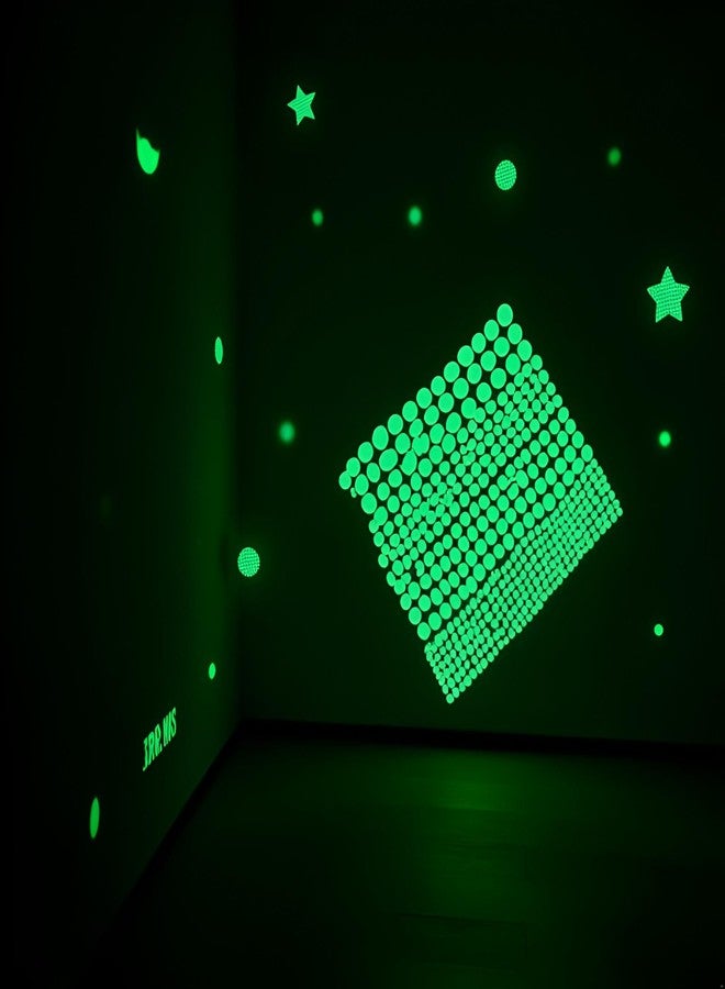 Labriciyon 1 Sheet Glow in The Dark Wall Stickers, 407 Pcs Removable Dots Wall Decals Room Decor Kit,Adhesive Dots Luminous Ceiling Decals for Kids Bedroom Halloween Home Decoration,Perfect Party Birthday Gift - Image 4