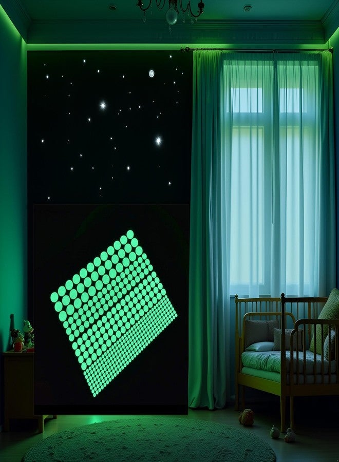 Labriciyon 1 Sheet Glow in The Dark Wall Stickers, 407 Pcs Removable Dots Wall Decals Room Decor Kit,Adhesive Dots Luminous Ceiling Decals for Kids Bedroom Halloween Home Decoration,Perfect Party Birthday Gift - Image 3