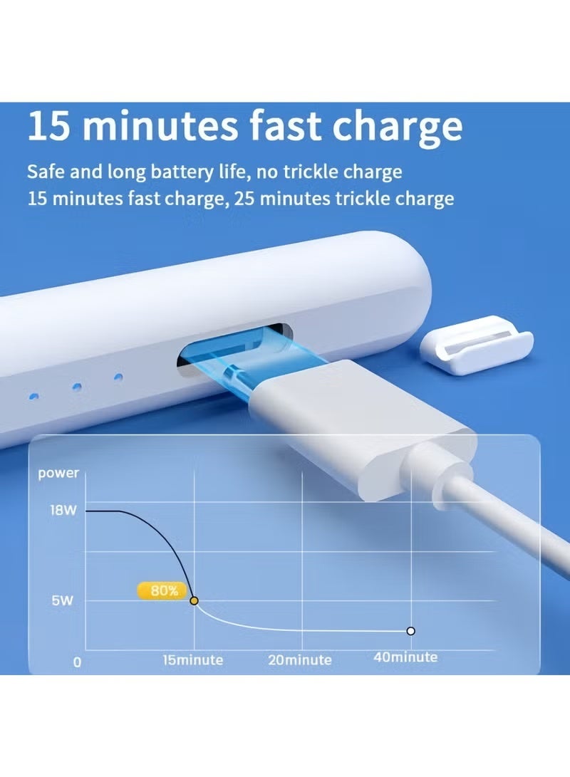 Wireless passive stylus, fast charging, ergonomic design, stylus for iPad, supports palm anti-misoperation, applicable to (2018-2022) Apple iPad Pro 11/12.9 inches, iPad 10th/9th/8th/7th/6th generation, iPad Air 5th/4th/3rd generation, iPad Mini 6th/5th generation - Image 3