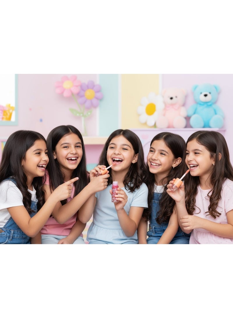 لاكي ملمع شفاه برتقالي مع سلسلة مفاتيح على شكل دب تيدي - Image 2