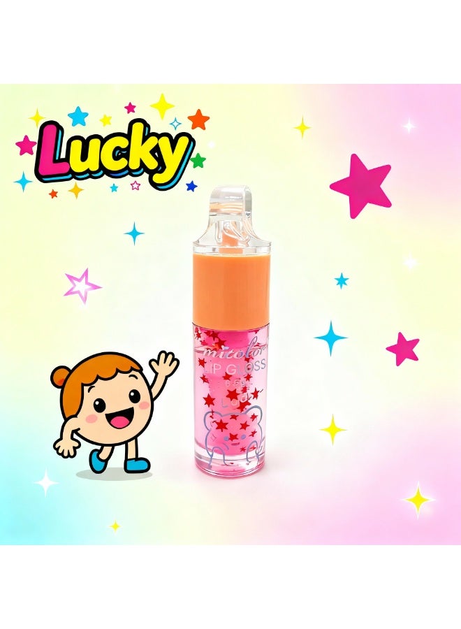 لاكي ملمع شفاه برتقالي مع سلسلة مفاتيح على شكل دب تيدي - Image 3