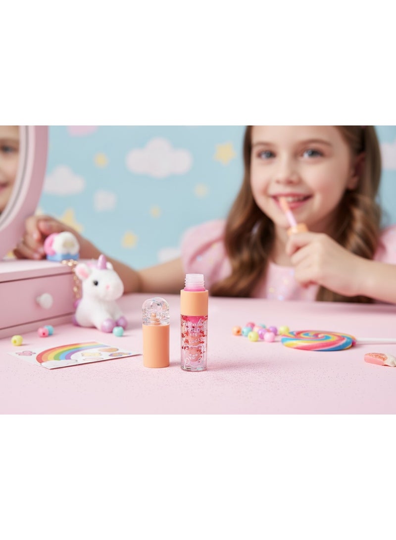 لاكي ملمع شفاه برتقالي مع سلسلة مفاتيح على شكل دب تيدي - Image 4