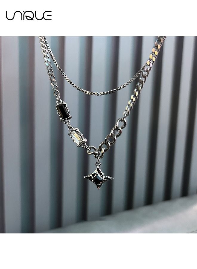 Unique Necklaces - Double Necklaces - Men's Fashion Niche Unisex Style Design - Clavicle Chain - Hip Hop Accessories - Image 5