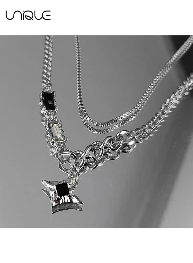 Unique Necklaces - Double Necklaces - Men's Fashion Niche Unisex Style Design - Clavicle Chain - Hip Hop Accessories - Image 3