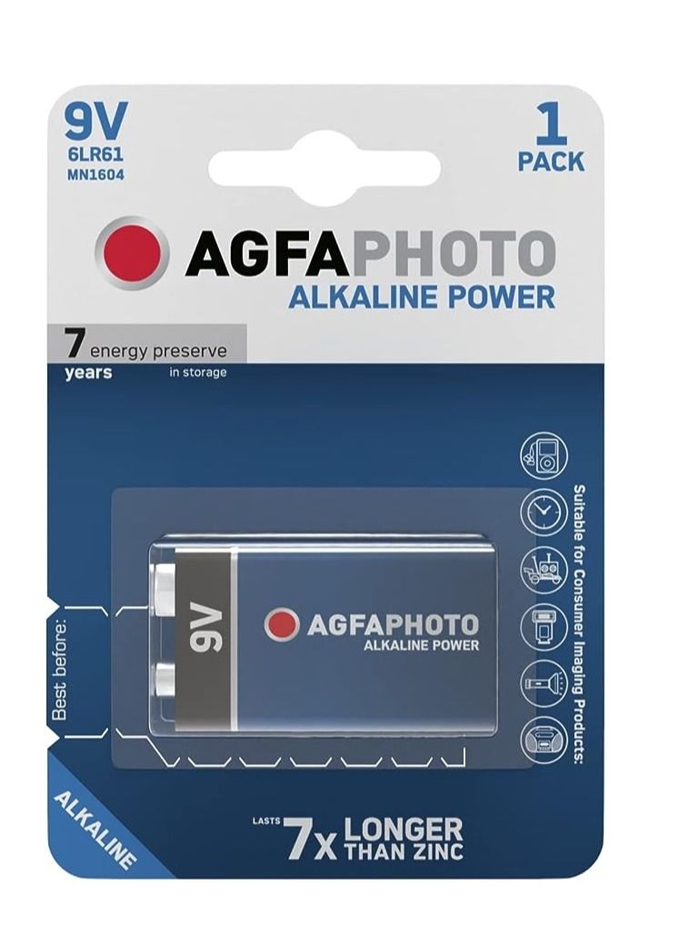 Agfa AGFAPHOTO Alkaline Long Lasting Power 9V 6LR061 BP1 