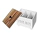 CHONIC CHONIC Tampon Holder for Bathroom, Farmhouse Pad Storage Container, Rustic Wood Bathroom Storage Bin with Lid, Period  - Image 2