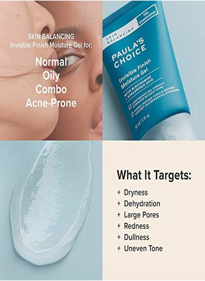PAULA'S CHOICE - Skin Balancing Invisible Finish Gel Moisturizer With Niacinamide & Hyaluronic Acid Large Pores & Oily Skin 2 Ounce. Packaging May Vary. - Image 1
