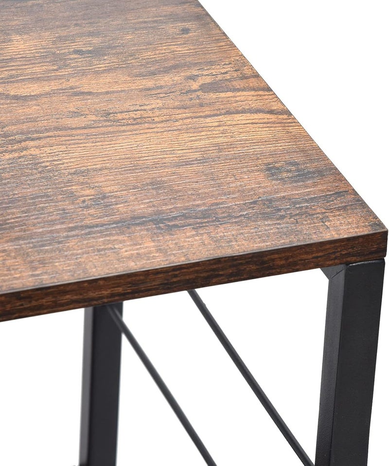 klarako Kitchen Bakers Rack, 3 Tier Industrial Metal Microwave Oven Stand Standing Kitchen Utility Storage Shelf, for Home Kitchen Living Room, Rustic Brown and Black - Image 4