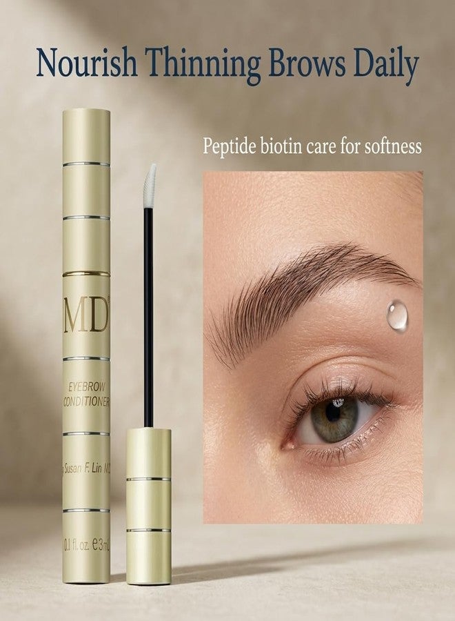 MD® Eyebrow Serum for Thicker Brows, Physician-Formulated Peptide Treatment for Sparse Arches, Biotin and Marine Extract Formula, 3mL - Image 4