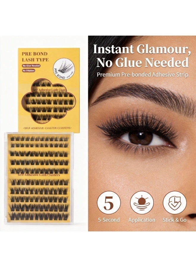PEAKOVIA Self-Adhesive DIY Eyelash Extension Kit, 120 Segmented Clusters, No Glue Needed - MJ10-03 (120 Pcs) - Image 5