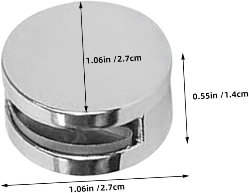 Tehaux 8 قطعة من مشابك المرايا المصنوعة من سبائك الزنك حامل زجاج مثبت على الحائط قوسان للحمام - Image 3