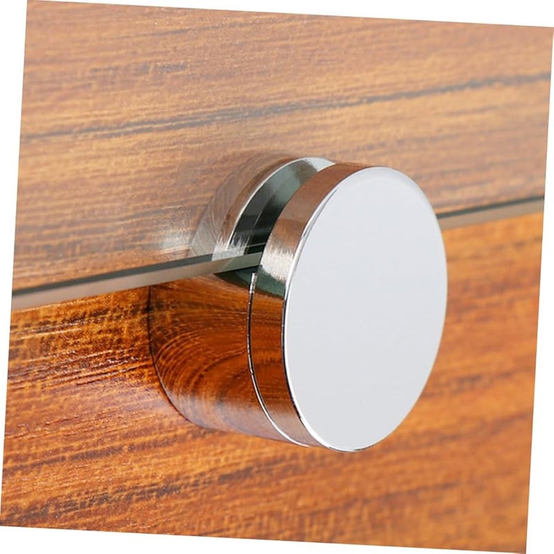 Tehaux 8 قطعة من مشابك المرايا المصنوعة من سبائك الزنك حامل زجاج مثبت على الحائط قوسان للحمام - Image 5