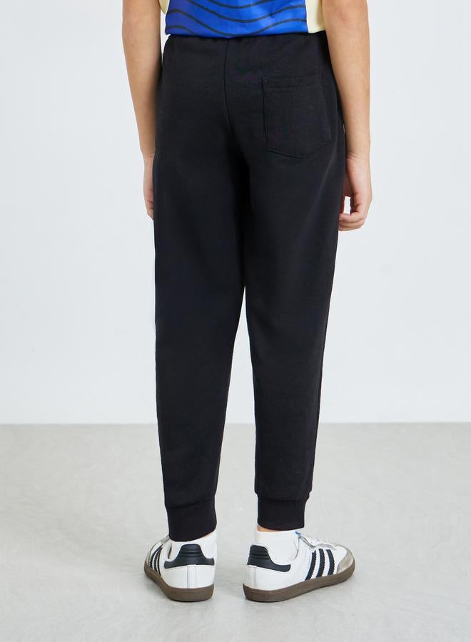 Styli Kids Black Cotton Joggers - Image 3