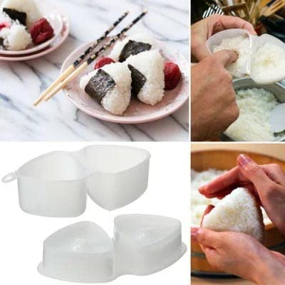 JapanBargain 1761, Japanese Sushi Mold Rice Ball Maker, Triangle Shape, Non Stick, White Color, Made in Japan - Image 4