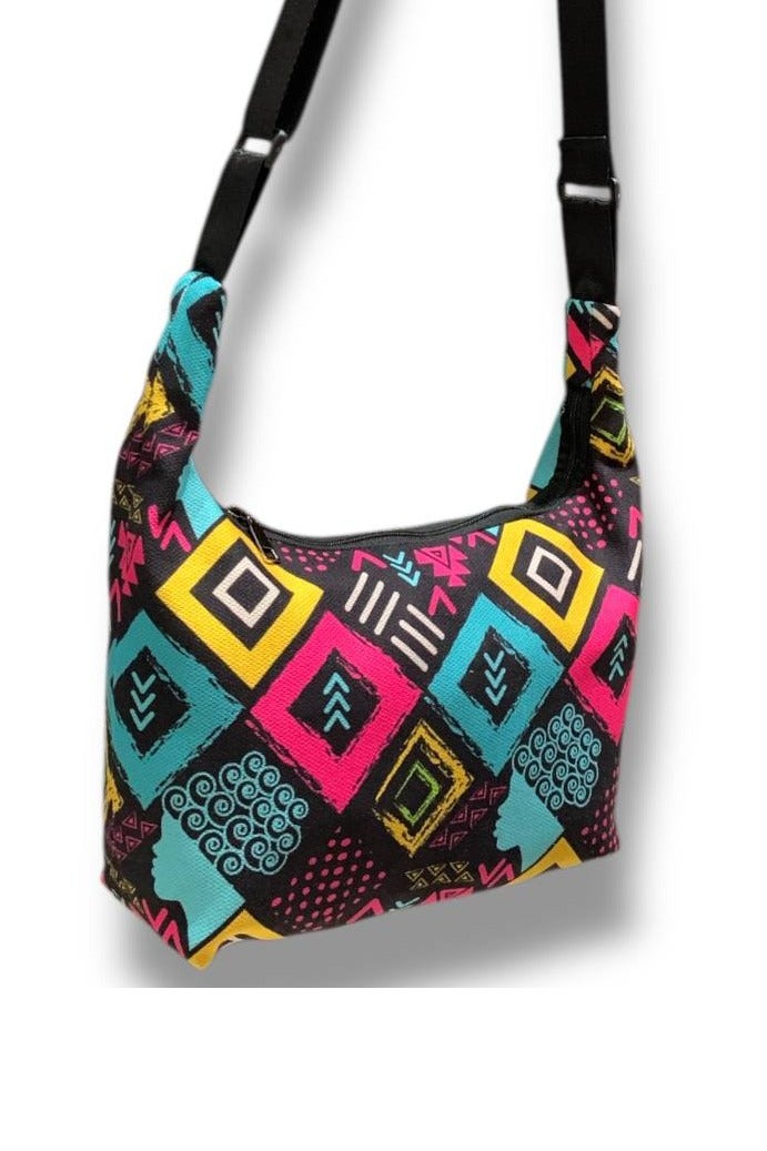 Women’s Crossbody Bag with Colorful Geometric Print – Modern Design for a Vibrant Everyday Look - Image 2